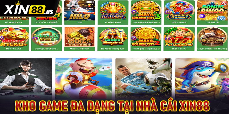 Trải nghiệm kho game đa dạng và phong phú tại Xin88