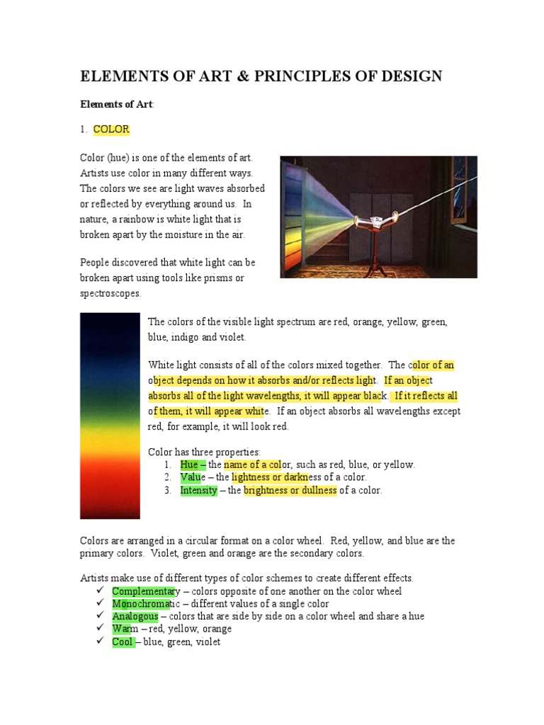How to Apply the Elements and Principles of Design to Art